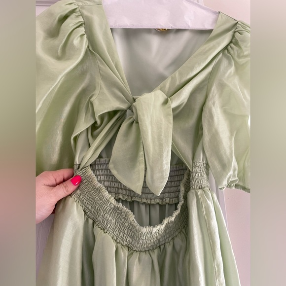 Wayf Tiered MIDI Dress, Seafoam, Size S - EUC! Worn once for a wedding! - Picture 8 of 8